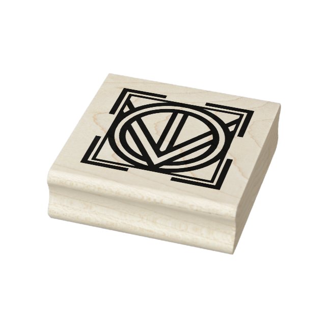 Wood Adinkra (Service and Leadership) Rubber Stamp (Stamp)