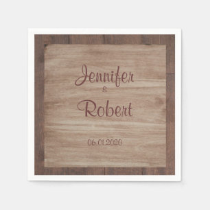 Wood and Birch Country Wedding Napkin
