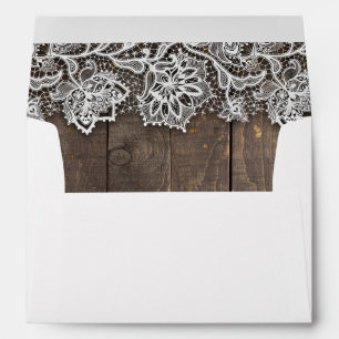 Wood and Lace Rustic Envelope
