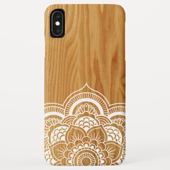 Wood and Mandala Case-Mate iPhone Case (Back)