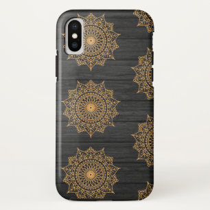 Wood and Ornate Pattern iPhone X Case