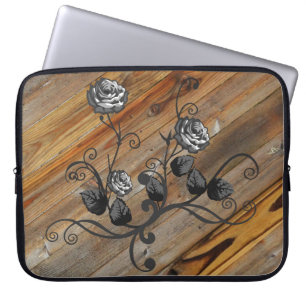 Wood And Roses Laptop Sleeve