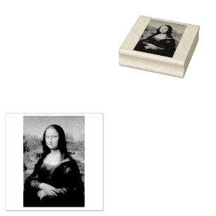 WOOD ART STAMP : LEONARDO DA VINCI : THE Mona Lisa