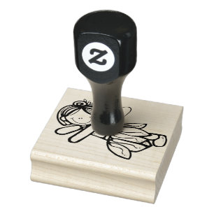 Wood Art Stamps/Fairy Rubber Stamp