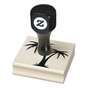 Wood Art Stamps/Palm Trees Rubber Stamp