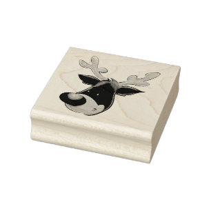 Wood Art Stamps/Reindeer Rubber Stamp