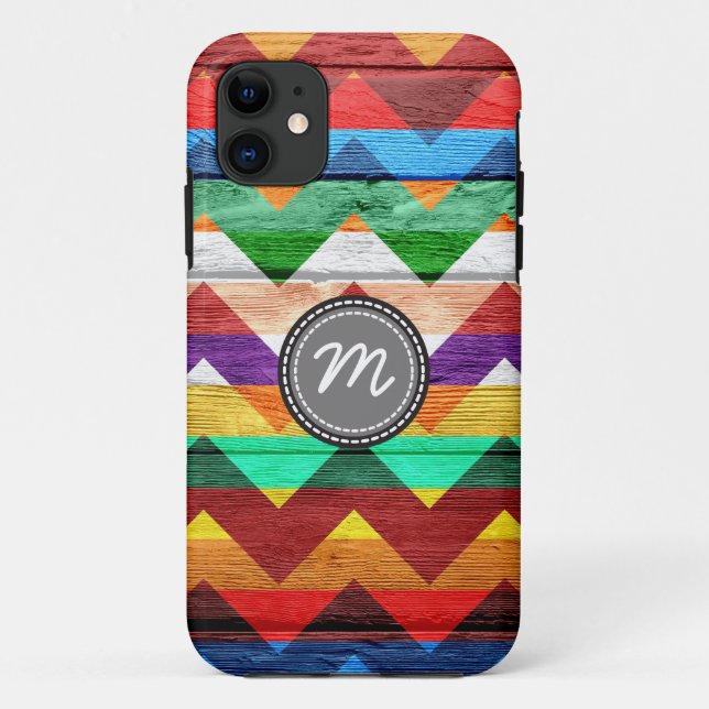 Wood aztec chevron pattern #5 Case-Mate iPhone case (Back)