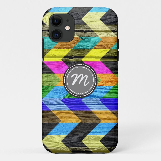 Wood aztec chevron zig zag pattern #2 Case-Mate iPhone case (Back)