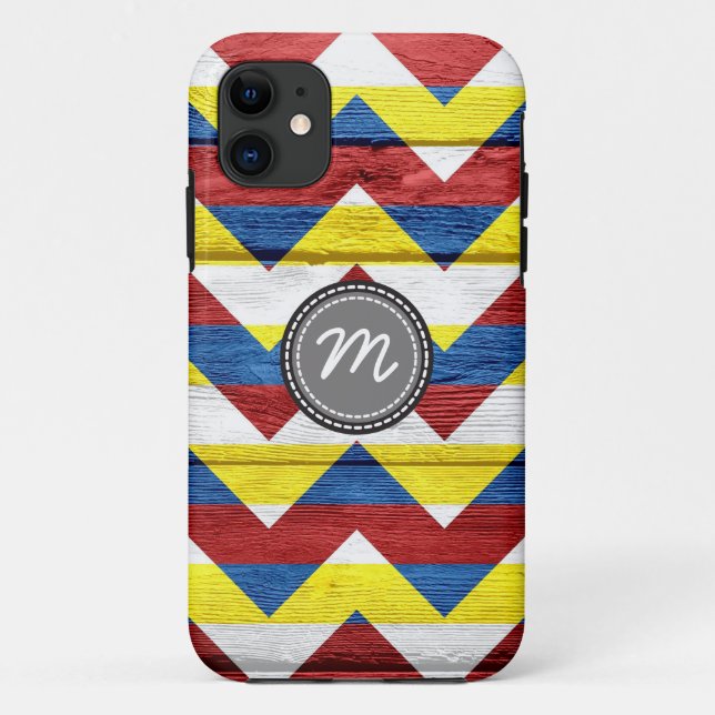 Wood aztec chevron zig zag pattern #8 Case-Mate iPhone case (Back)