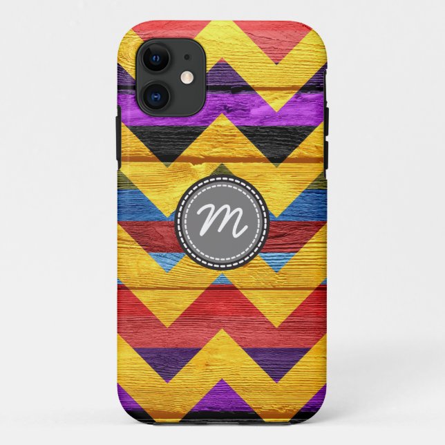 Wood aztec chevron zig zag pattern #9 Case-Mate iPhone case (Back)