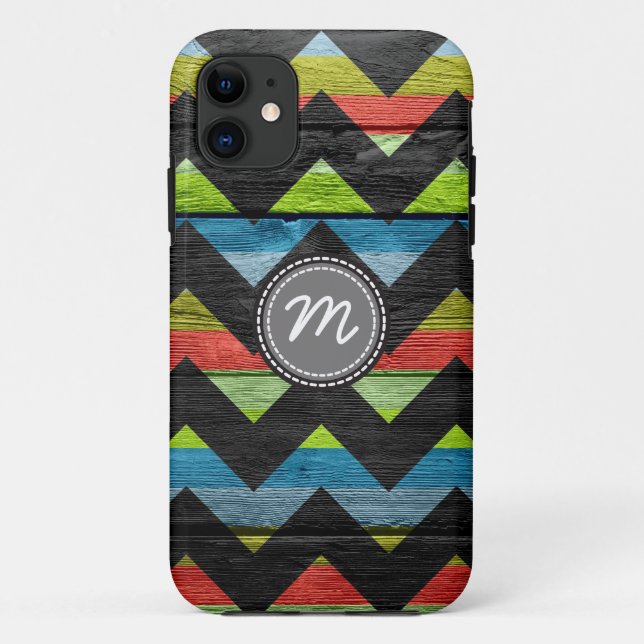 Wood aztec chevron zigzag pattern #10 Case-Mate iPhone case (Back)