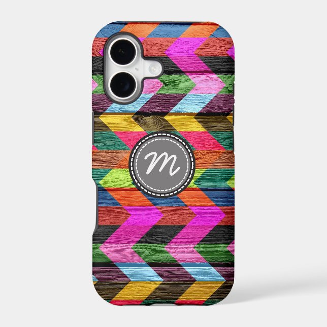 Wood aztec chevron zigzag pattern #4 (Back)