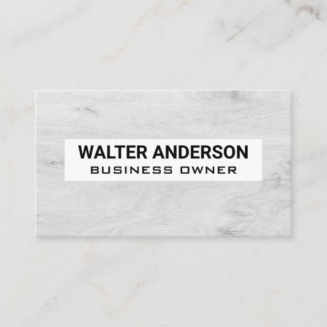 Wood Background Business Card (Front)