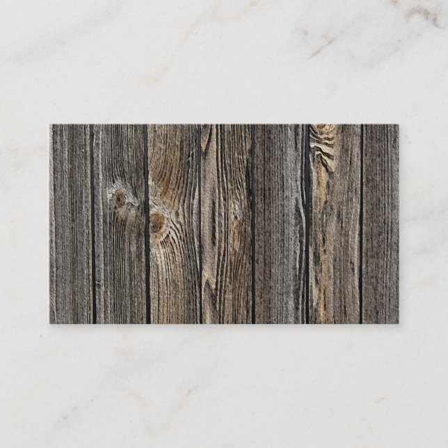 Wood Background Business Card (Front)