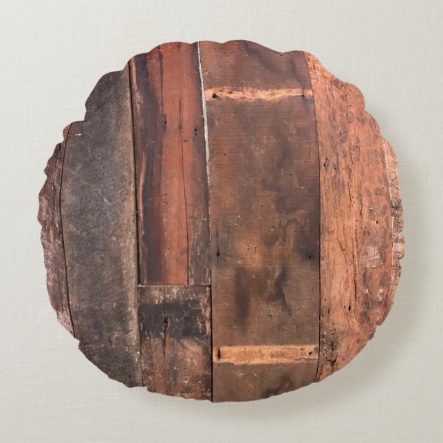 wood background Plankabstract,aged,background,barn Round Cushion (Front)