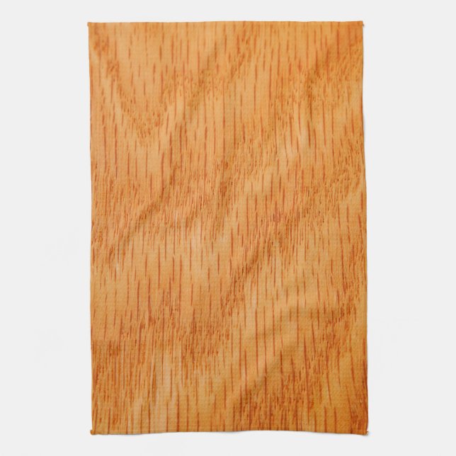 Wood Background - Smooth Bamboo Grain Customised Tea Towel (Vertical)