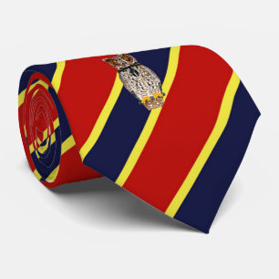Wood Badge Owl Striped Dress Tie