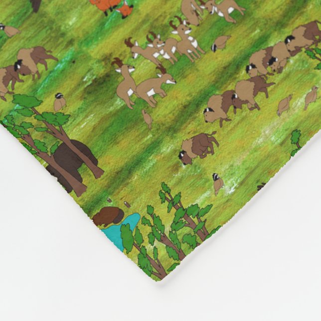 Wood Badge Scenery Fleece Blanket (Corner)
