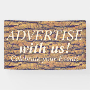 WOOD BARK seamless pattern + your ideas Banner
