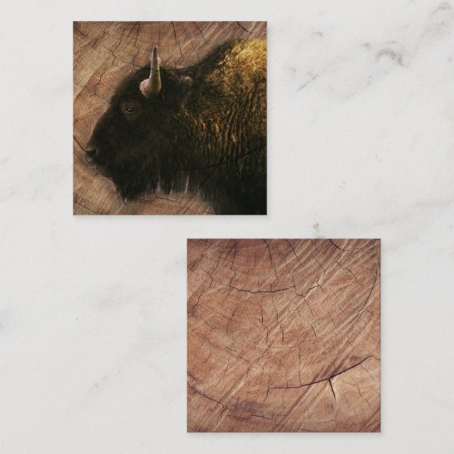 Wood Bison Buffalo Card (Front/Back)