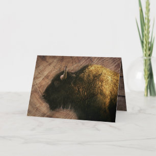 Wood Bison Buffalo Card