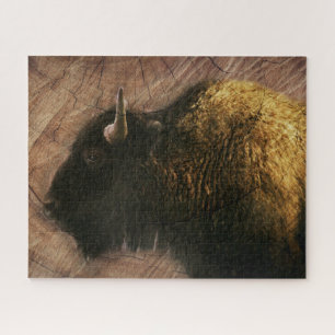 Wood Bison Buffalo Jigsaw Puzzle