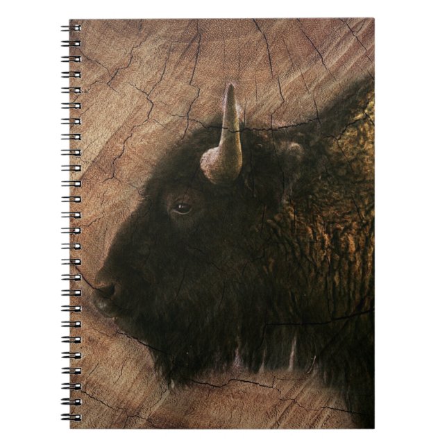 Wood Bison Buffalo Notebook (Front)