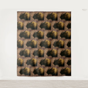 Wood Bison Buffalo Tapestry