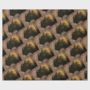 Wood Bison Buffalo Wrapping Paper