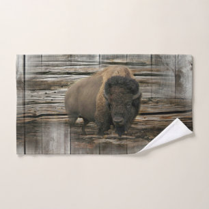 Wood Bison Hand Towel