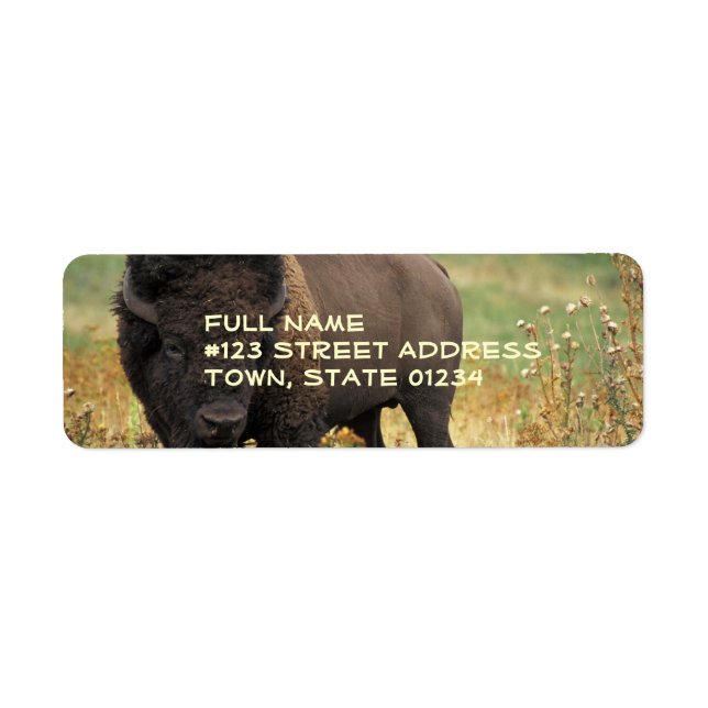 Wood Bison Return Address Label (Front)