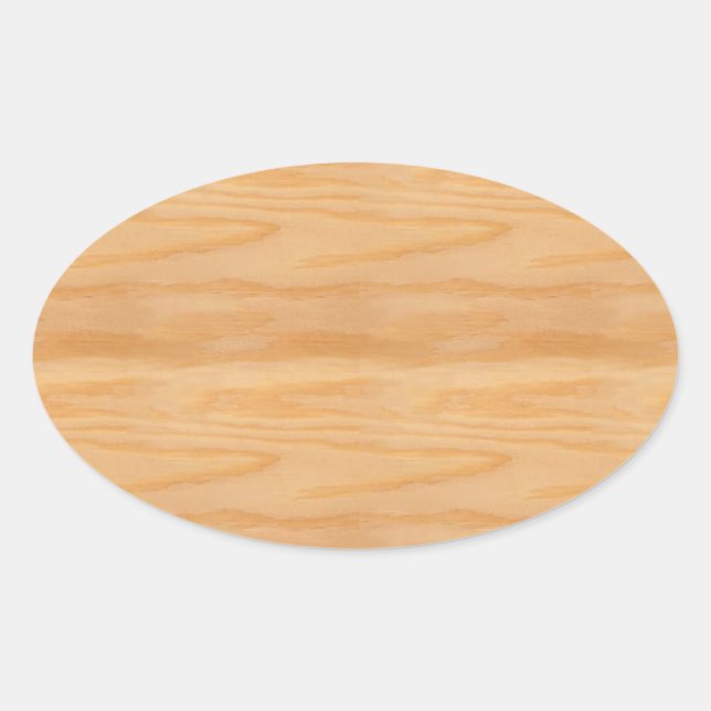 Wood Blank Elegant Modern Design Template Trendy Oval Sticker (Front)
