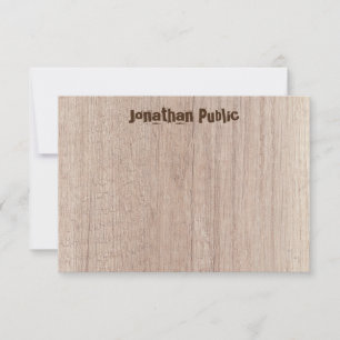Wood Board Plank Look Elegant Distressed Text Card