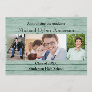 Wood Boards Background - Graduation Announcement