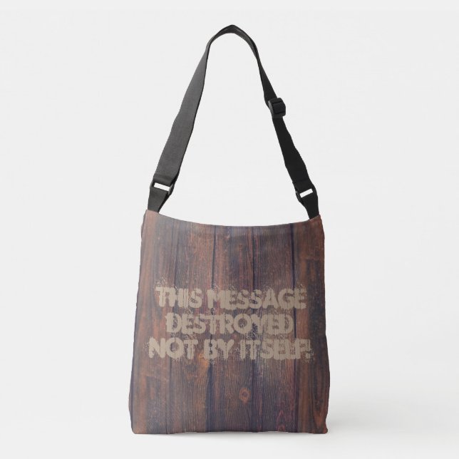 WOOD BOARDS seamless pattern + your ideas Crossbody Bag (Front)