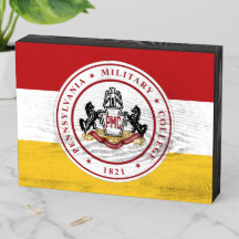 Wood Box (black or white options) w/PMC FLAG logo