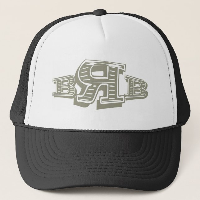 wood brb trucker hat (Front)