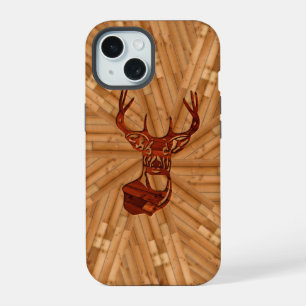 Wood - Buck Deer Mount iPhone 15 Case