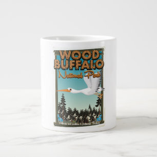 Wood Buffalo National Park travel poster Large Coffee Mug