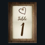 Wood, Burlap & Twine Heart Wedding Table Numbers<br><div class="desc">Wood,  Burlap & Twine Heart Wedding Table Numbers

Part of the Wood,  Burlap & Twine Heart Wedding Collection</div>