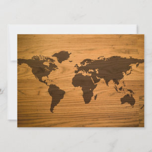 Wood Burned World Map