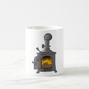 Wood Burner Stove Coffee Mug