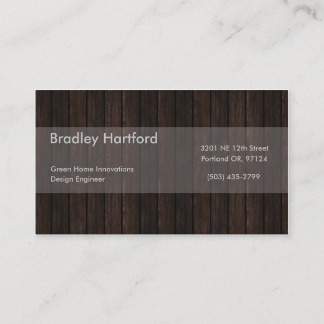 Wood Business Card (Front)