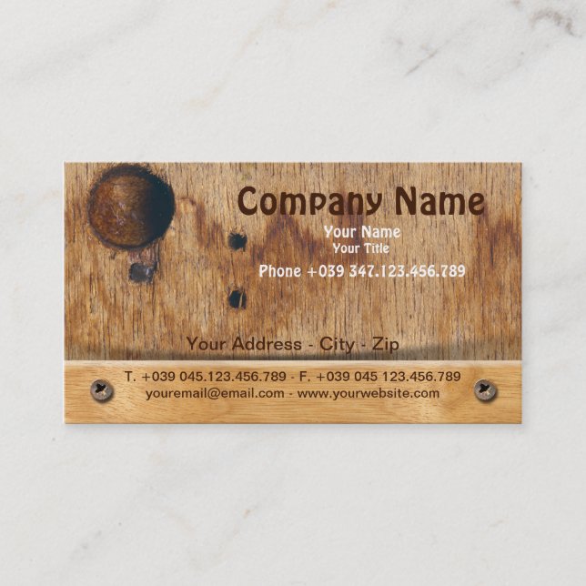 Wood Business Card (Front)