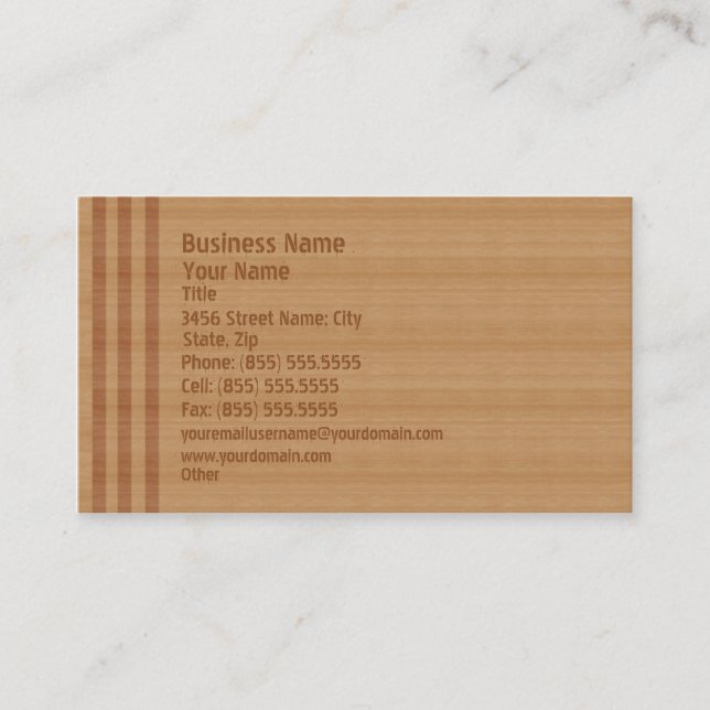 Wood Business Card (Front)