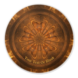 Wood Carving Ceramic Knob