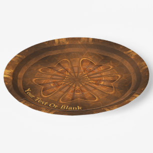 Wood Carving Paper Plate