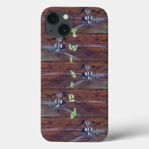 Wood Ceiling, Chrome Fans iPhone 13 Case
