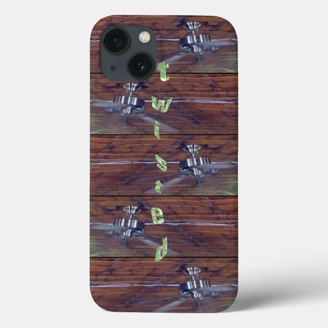 Wood Ceiling, Chrome Fans Case-Mate iPhone Case (Back)