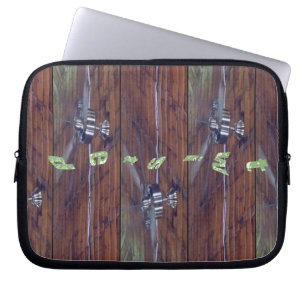 Wood Ceiling, Chrome Fans Laptop Sleeve